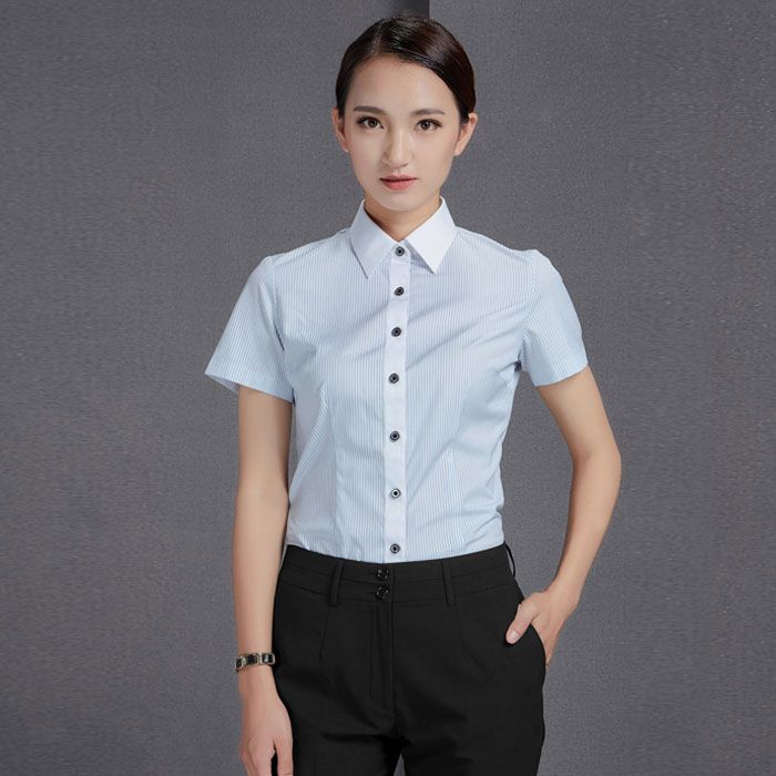辦公條紋女士襯衣 修身襯衫 JL-CY457